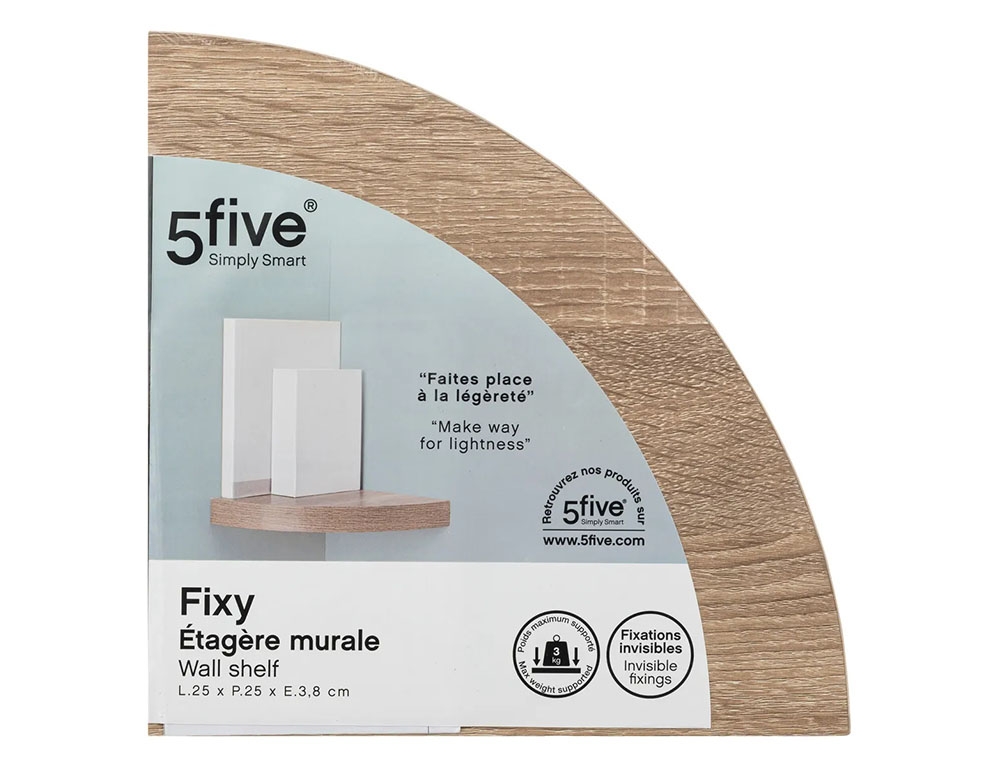 Ραφιέρες/Ράφια Τοίχου Angle Wall Shelf Oak Fixy 181396C