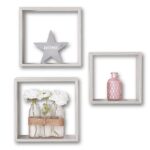 Ραφιέρες/Ράφια Τοίχου Wall Shelf Cube Oak Grey L X3 138957D