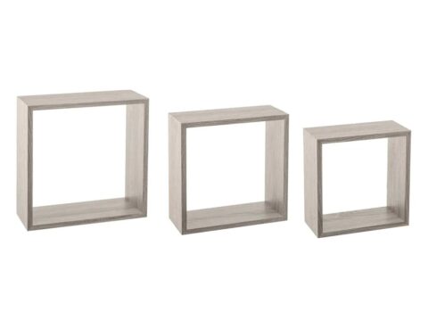 Ραφιέρες/Ράφια Τοίχου Wall Shelf Cube Oak Grey L X3 138957D