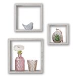Ραφιέρες/Ράφια Τοίχου Wall Shelf Cube Oak Grey S X3 138956D