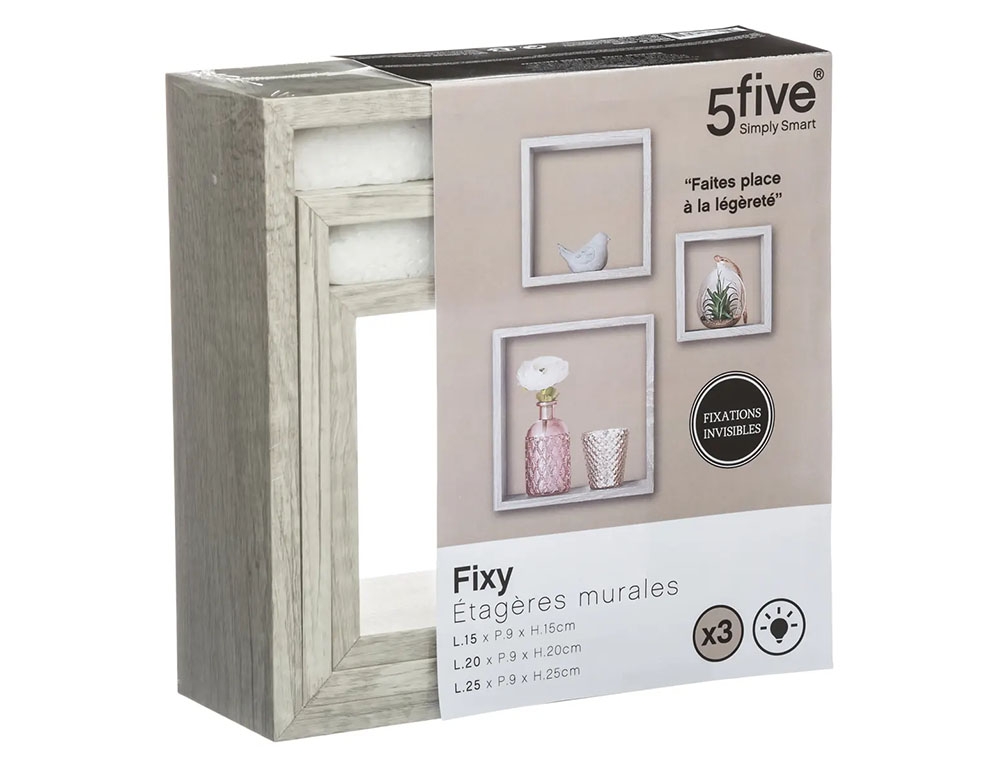 Ραφιέρες/Ράφια Τοίχου Wall Shelf Cube Oak Grey S X3 138956D