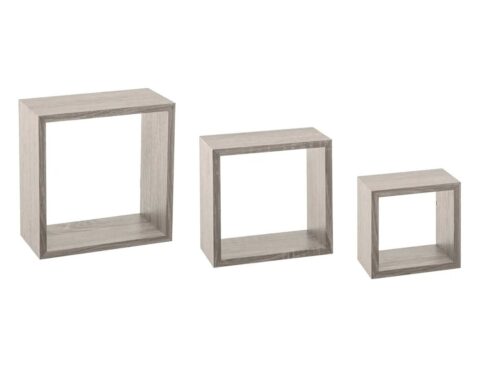 Ραφιέρες/Ράφια Τοίχου Wall Shelf Cube Oak Grey S X3 138956D