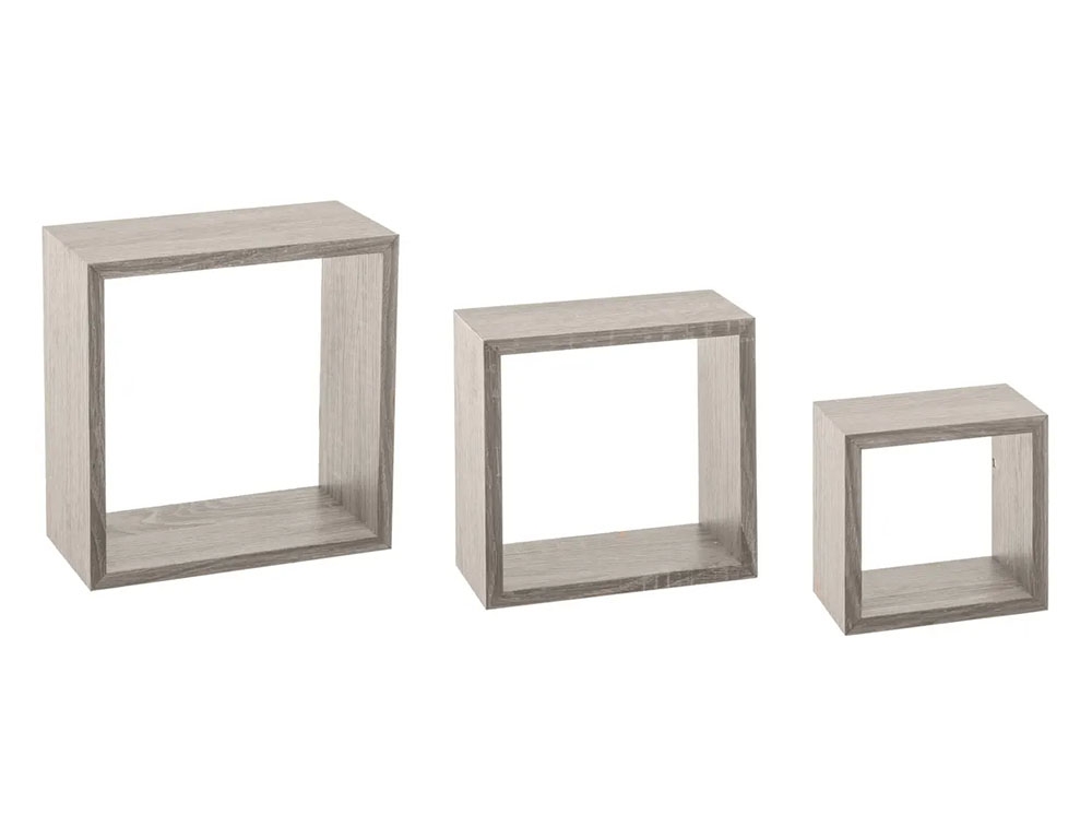 Ραφιέρες/Ράφια Τοίχου Wall Shelf Cube Oak Grey S X3 138956D