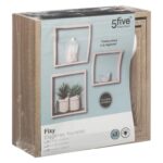 Ραφιέρες/Ράφια Τοίχου Wall Shelf Cube Oak Nat L X3 138957C