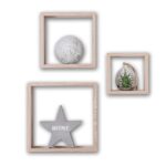 Ραφιέρες/Ράφια Τοίχου Wall Shelf Cube Oak Nat S X3 138956C