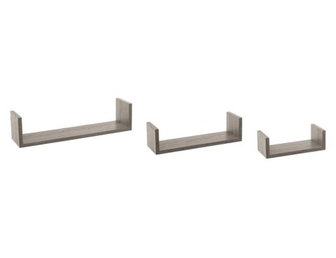Ραφιέρες/Ράφια Τοίχου Wall Shelf Edge Oak Grey X3 138955D