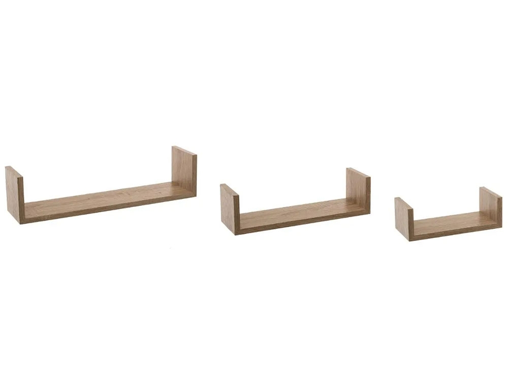 Ραφιέρες/Ράφια Τοίχου Wall Shelf Edge Oak Natx3 138955C