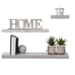 Ραφιέρες/Ράφια Τοίχου Wall Shelf Oak 80Cm Grey 138954D