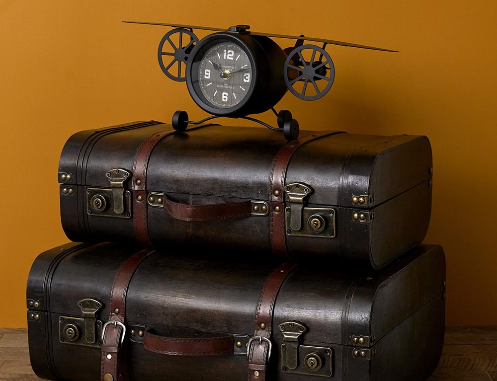 Ρολόγια Εσωτερικού Χώρου Horloge A Poser Avion Vintage M6 Hd1910