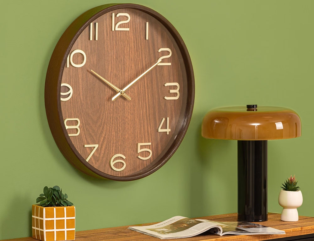 Ρολόγια Εσωτερικού Χώρου Wood Clock Ivana Brown D55 Atmosphera 203519A