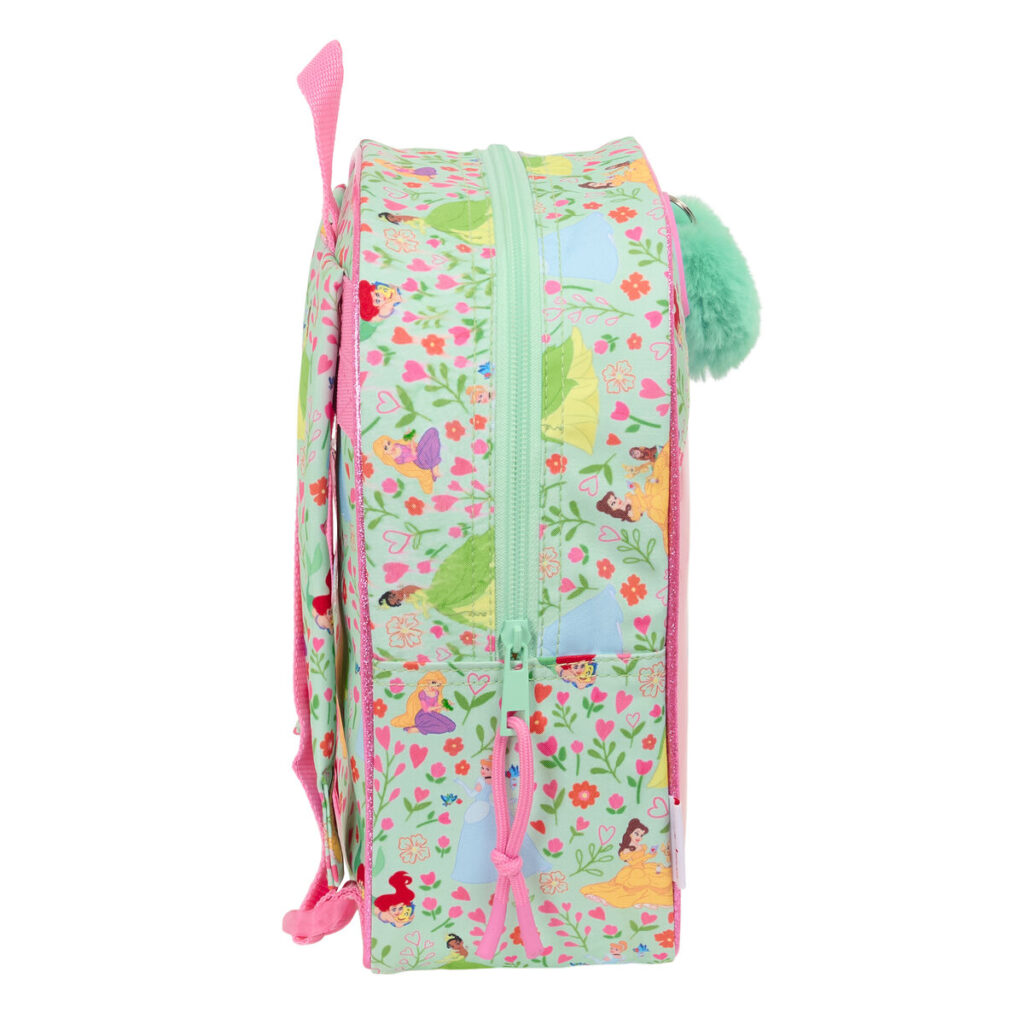 Σχολική Τσάντα Disney Princess Bloom Πράσινο Ροζ 22 x 27 x 10 cm