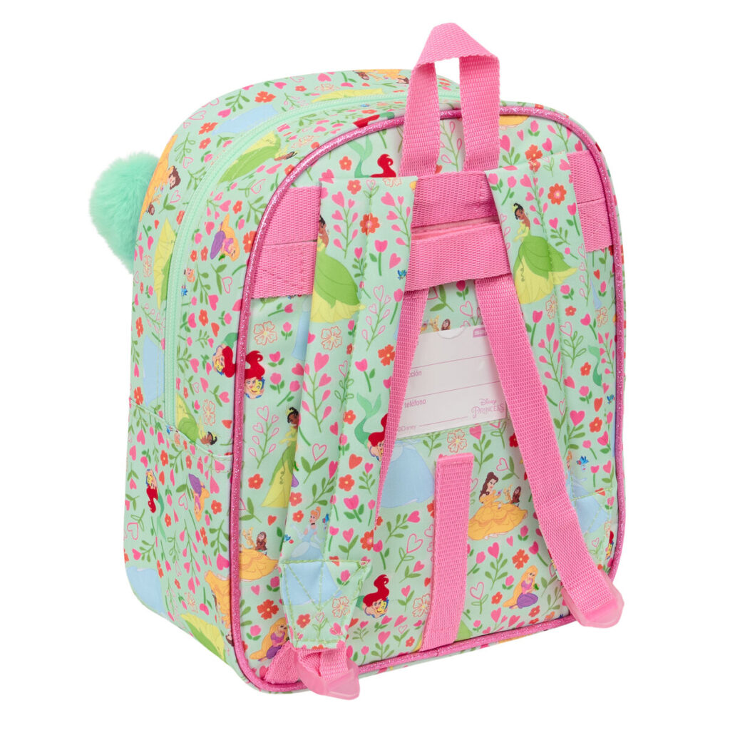 Σχολική Τσάντα Disney Princess Bloom Πράσινο Ροζ 22 x 27 x 10 cm