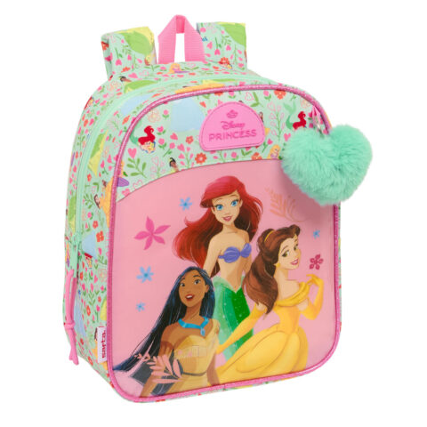 Σχολική Τσάντα Disney Princess Bloom Πράσινο Ροζ 22 x 27 x 10 cm