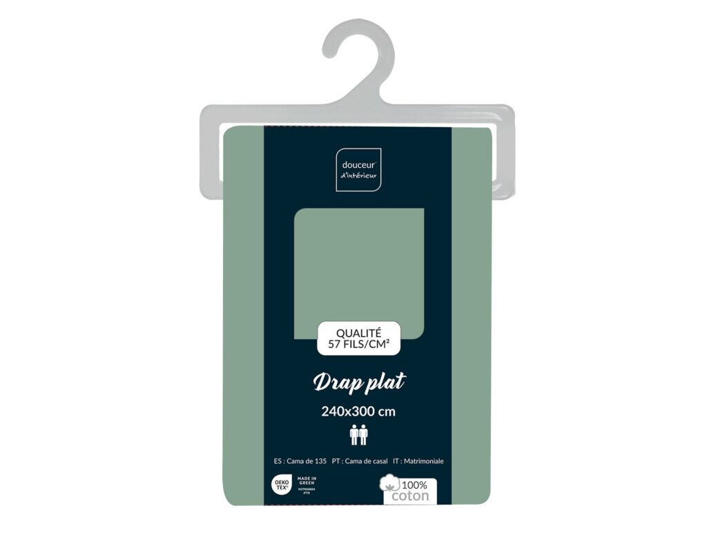 Σεντόνι Lina Douceur D'intérieur - 240X300Cm - Πράσινο