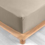 Σεντόνι Percaline  Douceur D'intérieur - Λάστιχο - 160X200Cm - Μπεζ