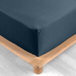 Σεντόνι Percaline Douceur D'intérieur - Λάστιχο - 90X190Cm - Μπλε