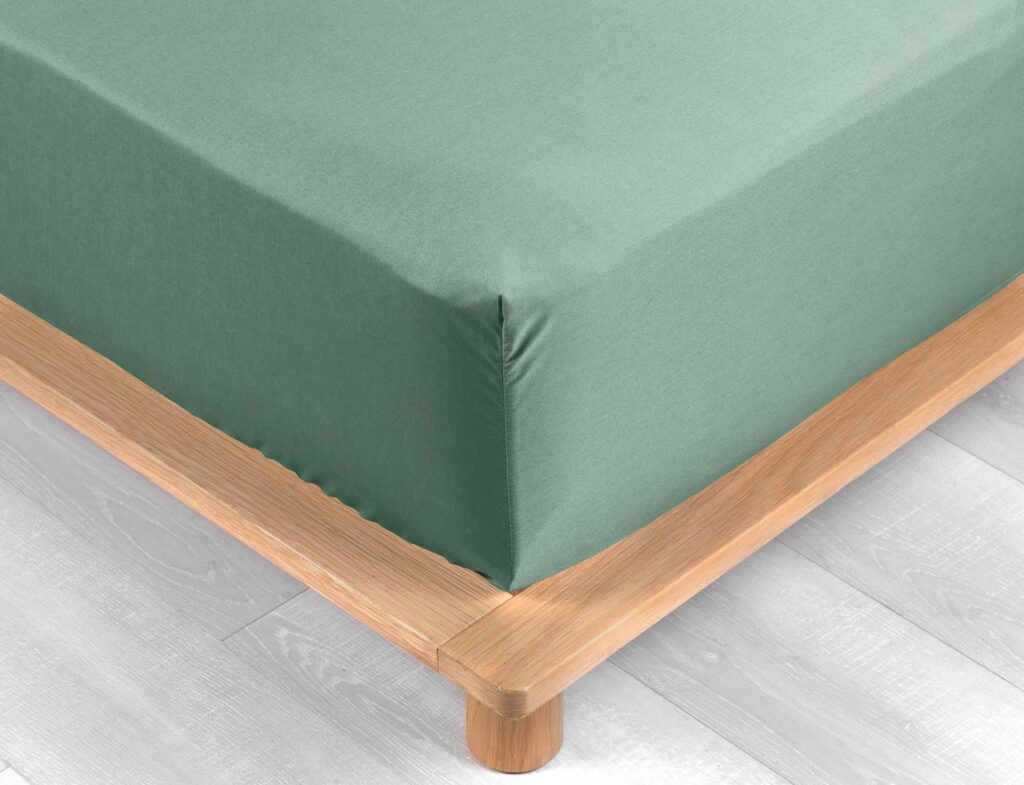 Σεντόνι Percaline  Douceur D'intérieur - Λάστιχο - 90X190Cm - Πράσινο