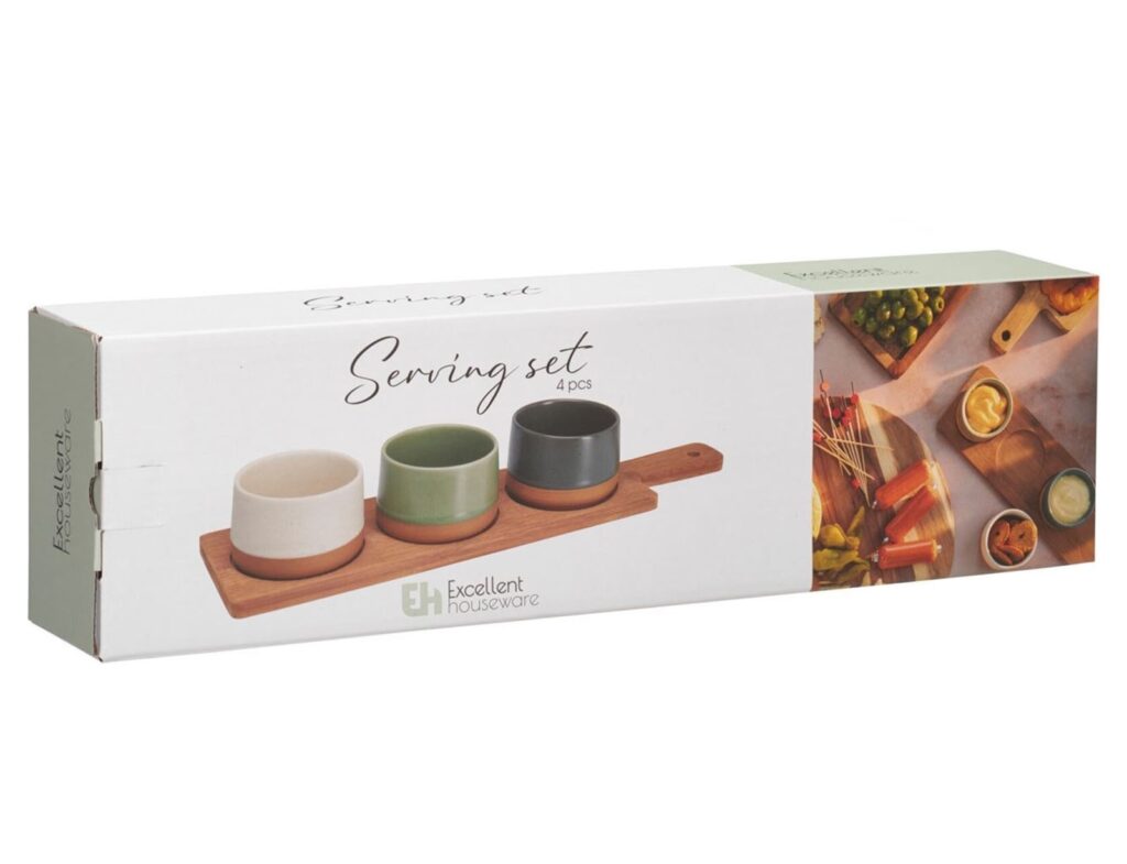 Σετ 3 Κεραμικά Μπολ Σερβιρίσματος Excellent Houseware