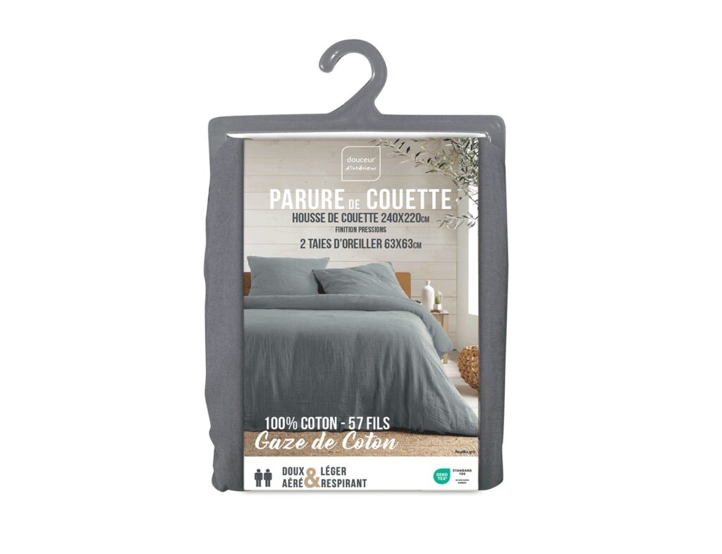 Σετ Παπλωματοθήκη-Μαξιλαροθήκη Angelia Douceur D'intérieur - 220X240Cm - 3 Τμχ