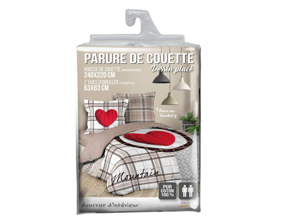 Σετ Παπλωματοθήκη-Μαξιλαροθήκη Douceur D'intérieur - 220X240Cm - 3 Τμχ