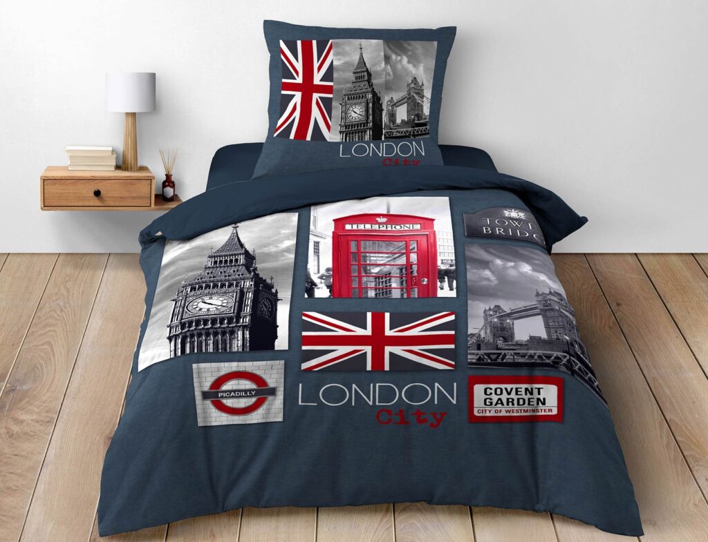 Σετ Παπλωματοθήκη-Μαξιλαροθήκη Douceur D'intérieur City London - 140X200Cm - 2 Τμχ