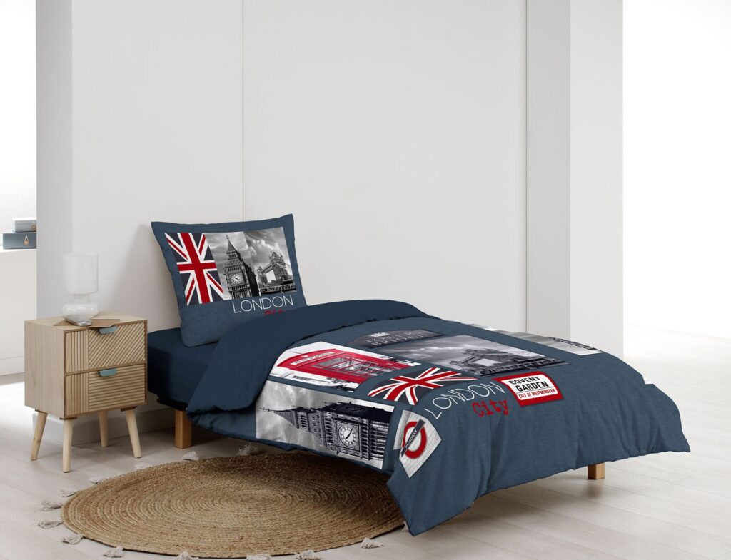 Σετ Παπλωματοθήκη-Μαξιλαροθήκη Douceur D'intérieur City London - 140X200Cm - 2 Τμχ