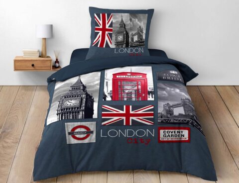 Σετ Παπλωματοθήκη-Μαξιλαροθήκη Douceur D'intérieur City London - 140X200Cm - 2 Τμχ
