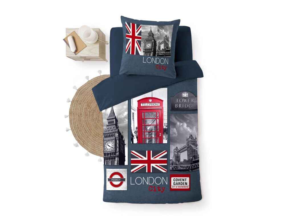 Σετ Παπλωματοθήκη-Μαξιλαροθήκη Douceur D'intérieur City London - 140X200Cm - 2 Τμχ