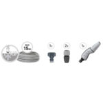 Σετ σωλήνων με αξεσουάρ GF Garden gf80267600 Δυνατότητα επέκτασης Καλάθι Μπλε 15 m Πλαστική ύλη