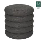 Σκαμπό-Μπαούλο Atom Home Deco Factory - 37X42Cm - Γκρι
