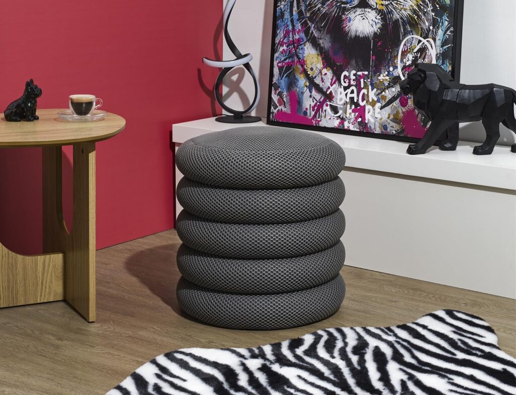 Σκαμπό-Μπαούλο Atom Home Deco Factory - 37X42Cm - Γκρι