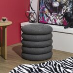 Σκαμπό-Μπαούλο Atom Home Deco Factory - 37X42Cm - Γκρι