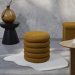 Σκαμπό-Μπαούλο Atom Home Deco Factory - 37X42Cm - Κίτρινο