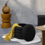 Σκαμπό-Μπαούλο Atom Home Deco Factory - 37X42Cm - Μαύρο