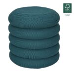 Σκαμπό-Μπαούλο Atom Home Deco Factory - 37X42Cm - Μπλε