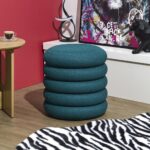 Σκαμπό-Μπαούλο Atom Home Deco Factory - 37X42Cm - Μπλε