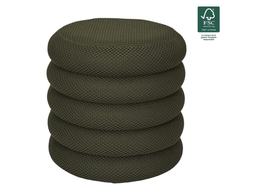 Σκαμπό-Μπαούλο Atom Home Deco Factory - 37X42Cm - Πράσινο