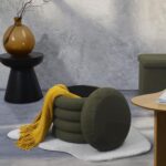 Σκαμπό-Μπαούλο Atom Home Deco Factory - 37X42Cm - Πράσινο