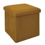 Σκαμπό-Μπαούλο Atom Home Deco Factory - 38X38X38Cm - Κίτρινο