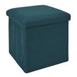 Σκαμπό-Μπαούλο Atom Home Deco Factory - 38X38X38Cm - Μπλε
