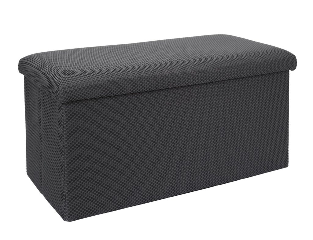Σκαμπό-Μπαούλο Atom Home Deco Factory - 76X38X38Cm - Γκρι