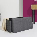 Σκαμπό-Μπαούλο Atom Home Deco Factory - 76X38X38Cm - Γκρι