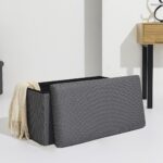 Σκαμπό-Μπαούλο Atom Home Deco Factory - 76X38X38Cm - Γκρι