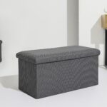 Σκαμπό-Μπαούλο Atom Home Deco Factory - 76X38X38Cm - Γκρι