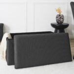 Σκαμπό-Μπαούλο Atom Home Deco Factory - 76X38X38Cm - Γκρι