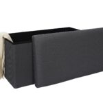 Σκαμπό-Μπαούλο Atom Home Deco Factory - 76X38X38Cm - Γκρι