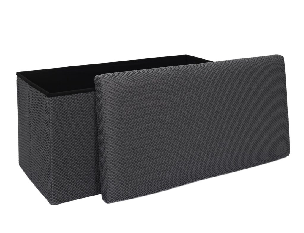 Σκαμπό-Μπαούλο Atom Home Deco Factory - 76X38X38Cm - Γκρι