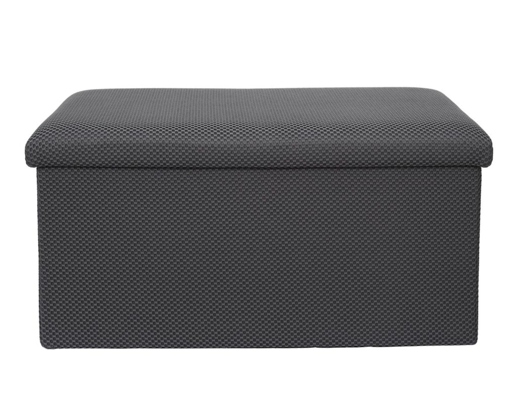 Σκαμπό-Μπαούλο Atom Home Deco Factory - 76X38X38Cm - Γκρι