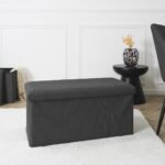 Σκαμπό-Μπαούλο Atom Home Deco Factory - 76X38X38Cm - Γκρι