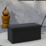 Σκαμπό-Μπαούλο Atom Home Deco Factory - 76X38X38Cm - Γκρι